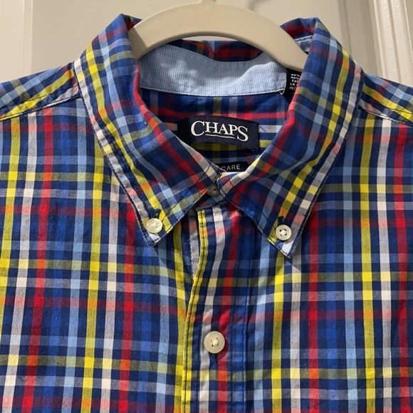 mens short sleeve chaps shirts